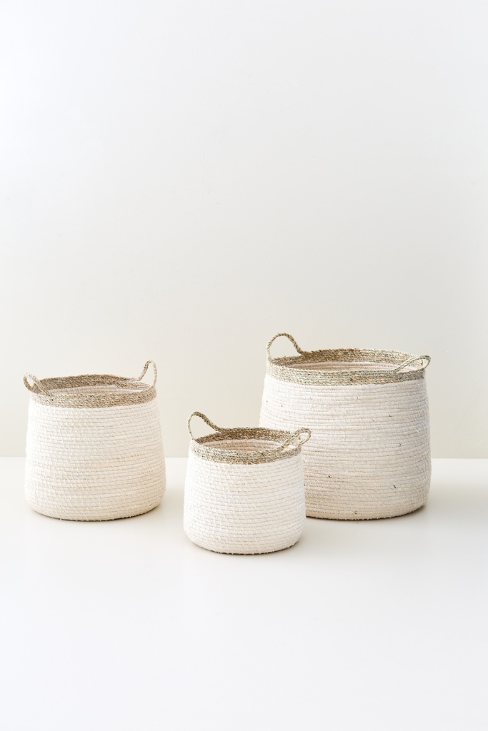 CANASTO GRECO BLANCO SET X 3